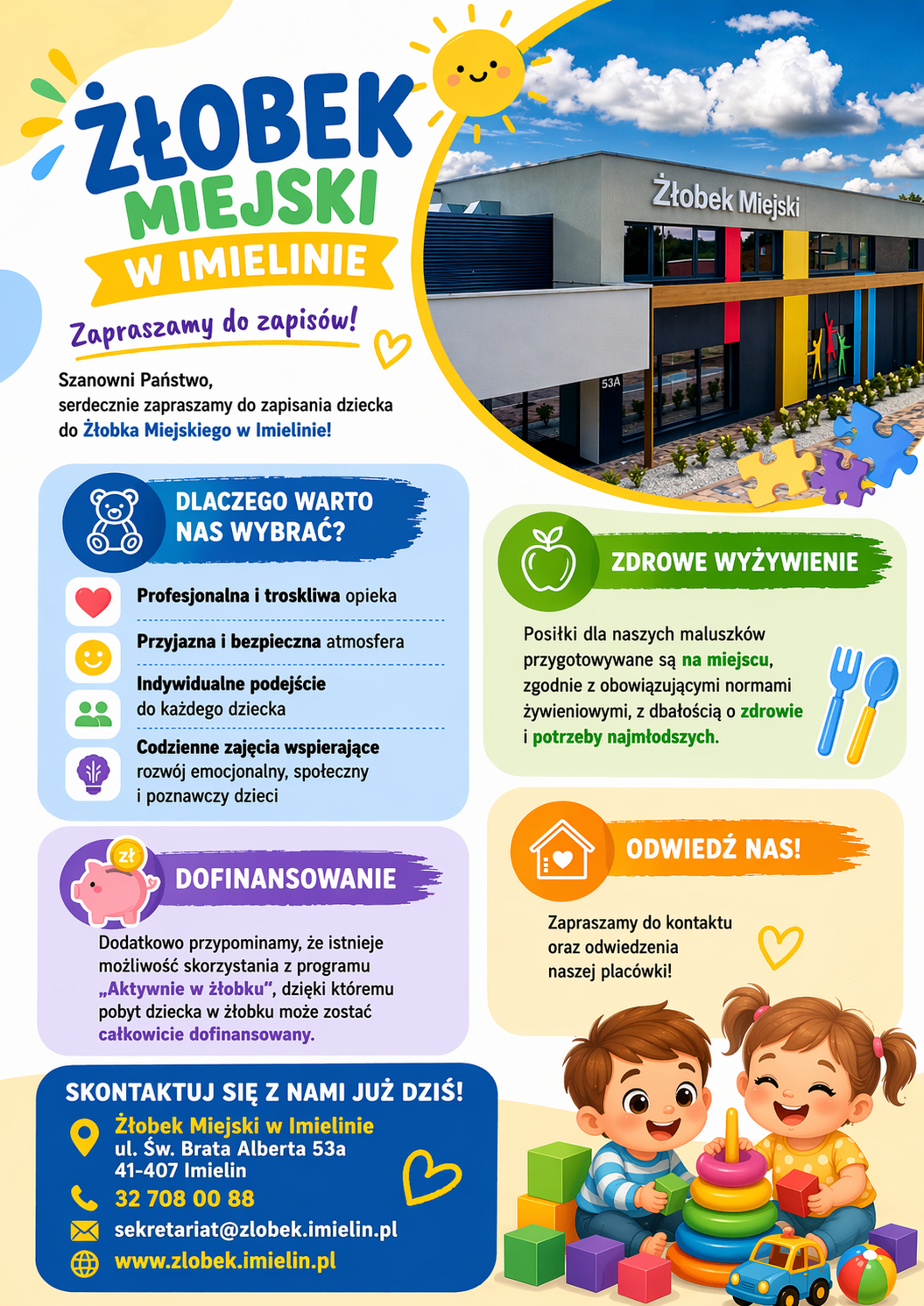 Żłobek Miejski w Imielinie zaprasza!